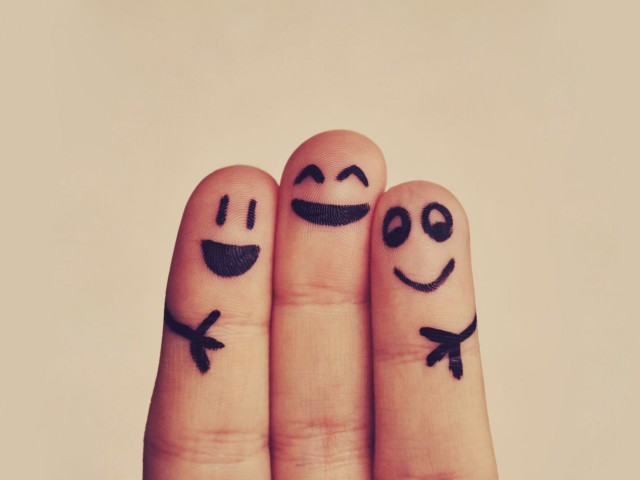 Hands framing one another